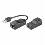 Wentronic - USB - Extension Ethernet 40m - Kabel Converter USB > RJ45 Line Extender (CAT5)