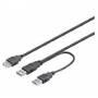M-cab - - USB-Kabel - USB, USB (nur Strom) (M) bis USB Type B (M) - USB 2.0 - 30 cm - Schwarz