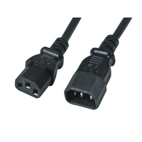 M-cab -Spannungsversorgungs-verlngerungskabel -Iec 6 - Mcab 3.0M POWER CORD C13-C14 - BK 3 m, C14 M - C13 F, Black (7200471)