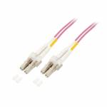 M-cab - mcab DUPLEX JUMPER LC/LC 50/125 - 3 OM4, LSZH, VIOLETT (7003403)
