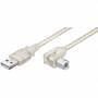 Wentronic - goobay - USB-Kabel - USB Typ B (S) bis USB (S) - USB 2.0 - 50 cm - 90 Stecker - durchsichtig (93575)