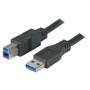 Goobay - Wentronic Goobay USB 3.0 SuperSpeed Kabel, Schwarz, 3 m - USB 3.0-Stecker (Typ A) > USB 3.0-Stecker (Typ B) (93654)