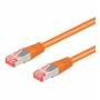 Wentronic - Wentronic goobay - Patch-Kabel - RJ-45 (M) zu RJ-45 (M) - 50 cm - SFTP, PiMF - CAT 6a - halogenfrei, geformt, ohne Haken - orang
