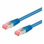 Wentronic - Goobay - Patch-Kabel - RJ-45 (M) - RJ-45 (M) - 5,0m - SFTP, PiMF - CAT 6a - gepresst, halogenfrei - Blau (93812)