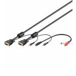Wentronic - SVGA Audio Cable - 3m - VGA (D-Sub) - VGA (D-Sub) - Schwarz - Audio 3.5 mm (93969)