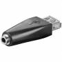Wentronic - Goobay USB 2.0 Hi-Speed Adapter - USB 2.0-Buchse (Typ A) > Klinke 3,5 mm-Buchse (3-Pin, Stereo) (93982)