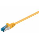 Wentronic - goobay - Patch-Kabel - RJ-45 (M) bis RJ-45 (M) - 25cm - SFTP, PiMF - CAT 6a - halogenfrei, geformt, ohne Haken - Gelb (94134)