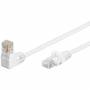 Wentronic - goobay - Netzwerkkabel - RJ-45 (M) bis RJ-45 (M) - 25 cm - UTP - CAT 5e - 90 Stecker, geformt - wei (94161)