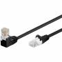 Goobay - Wentronic goobay - Netzwerkkabel - RJ-45 (M) bis RJ-45 (M) - 25 cm - UTP - CAT 5e - 90 Stecker, geformt, ohne Haken - Schwarz (