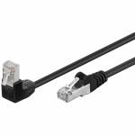 Wentronic - Goobay - Netzwerkkabel - RJ-45 (M) - RJ-45 (M) - 25cm - Foiled Unshielded Twisted Pair (F/UTP) - CAT 5e - gepresst, glatt, 90-Gr
