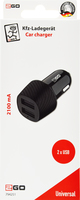 2go Kfz-ladegerät 12v/ 24v - Schwarz Universal Dual-usb 1