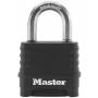Master Lock Masterlock Excell 50mm Rubber Code (m178eurd) - Master Lock Zahlenschloss aus Zink 56mm Schwarz M178EURDLF
