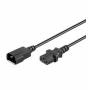 Wentronic - Goobay Kaltgerte Verlngerung, 0,5 m, Schwarz - Gertestecker C14 (Kaltgerteanschluss) > Gertebuchse