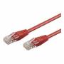 Wentronic - goobay-插接电缆-RJ-45 (M) 转 RJ-45 (M)-25 厘米-UTP-CAT 6-模压，无卡扣-红色 (95254)