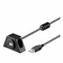 Wentronic - goobay - USB-Verlngerungskabel - USB (W) bis USB (S) - USB2.0 - 60cm - Schwarz (95444)
