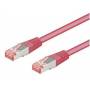 Wentronic - goobay - Netzwerkkabel - RJ-45 (M) bis RJ-45 (M) - 25cm - Paare in Metallfolie (PiMf) - CAT 6 - halogenfrei, geformt, ohne Haken