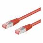 Wentronic - goobay - Netzwerkkabel - RJ-45 (M) bis RJ-45 (M) - 25cm - SFTP, PiMF - CAT 6 - geformt - Rot (95457)