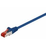 Wentronic - Goobay CAT 6 Patchkabel, S/FTP (PiMF), Blau, 0.5 m - CCA Kupfergemisch (95462)