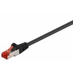 Wentronic - Goobay - Netzwerkkabel - RJ-45 (M) bis RJ-45 (M) - 50 cm - SFTP, PiMF - CAT 6 - geformt, ohne Haken - Schwarz (95468)