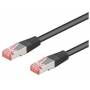Wentronic - Goobay CAT 6 Patchkabel, S/FTP (PiMF), Schwarz, 1 m - CCA Kupfergemisch (95478)