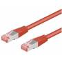 Wentronic - goobay - Netzwerkkabel - RJ-45 (M) bis RJ-45 (M) - 2,0m - SFTP, PiMF - CAT 6 - geformt - Rot (95497)