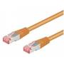 Wentronic - goobay - Netzwerkkabel - RJ-45 (M) bis RJ-45 (M) - 1,5m - SFTP, PiMF - CAT 6 - geformt, ohne Haken - orange (95570)