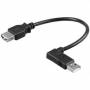 Wentronic - GR-Kabel USB A/USB A, 0.3 m 0.3m USB A USB A Male Female Black USB cable