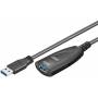 Wentronic - Goobay Aktives USB 3.0 Verlngerungskabel, Schwarz, 5 m - USB 3.0-Stecker (Typ A) > USB 3.0-Buchse (Typ A) (95727)