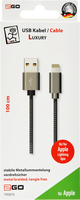 2go Usb Datenkabel Luxury - Grau - 100cm Fr Apple 8- 1