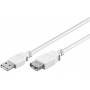 Wentronic - goobay - USB-Verlngerungskabel - USB (W) bis USB (S) - USB2.0 - 60cm - wei (96197)