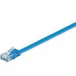Wentronic - goobay - Netzwerkkabel - RJ-45 (M) bis RJ-45 (M) - 1,5m - UTP - CAT 6 - geformt, flach - Blau (96407)