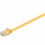 Wentronic - goobay - Patch-Kabel - RJ-45 (M) bis RJ-45 (M) - 1,5m - UTP - CAT 6 - geformt, flach - Gelb (96408)