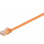 Wentronic - goobay-跳线-RJ-45 (M) 转 RJ-45 (M)-1, 5m-UTP-CAT 6-模压，扁平-橙色 (96409)