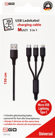 2go 3in1 Usb Ladekabel Schw 1, 5m 1