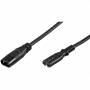 Wentronic - goobay - Spannungsversorgungs-Verlngerungskabel - IEC 60320 C7 (W) bis IEC 60320 C8 (M) - Wechselstrom 250 V - 2,0m - Schw