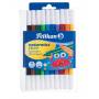 Pelikan - PELIKAN Faserschreiber Colorella duo mit 2 Spitzen Strichbreiten ca. 1 mm und 2 mm 10 Stifte im Etui farbig sortiert (00973172)