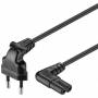 Goobay - Wentronic CEE 7/16 - IEC-60320-C7 2m CEE7/16 C7 acoplador Negro cable de transmisin