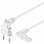 Wentronic - Goobay NK 104 W-200 TV - Stromkabel (250 VAC) - Eurostecker (M) - IEC 320 EN 60320 C7 - 2,0m - wei - Europa (97351)