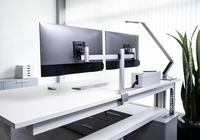 Durable Monitorhalterung F�r 2 Monitore Tischklemme Sil 18